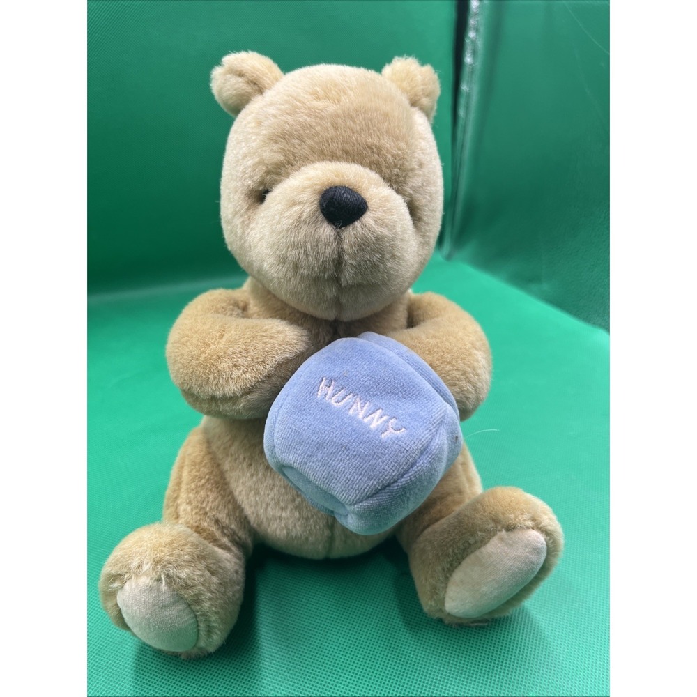 Gund Disney Classic Pooh Plush Winnie The Pooh Hunny Pot 90s Vintage Musical